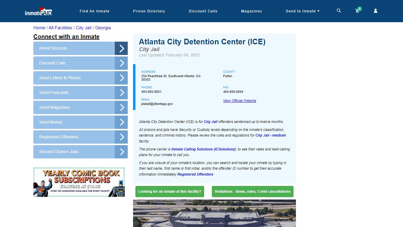 Atlanta City Detention Center (ICE) | Inmate Locator